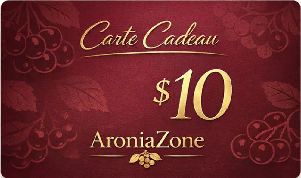 Carte Cadeau Aroniazone - 10,00 $ - cadeau