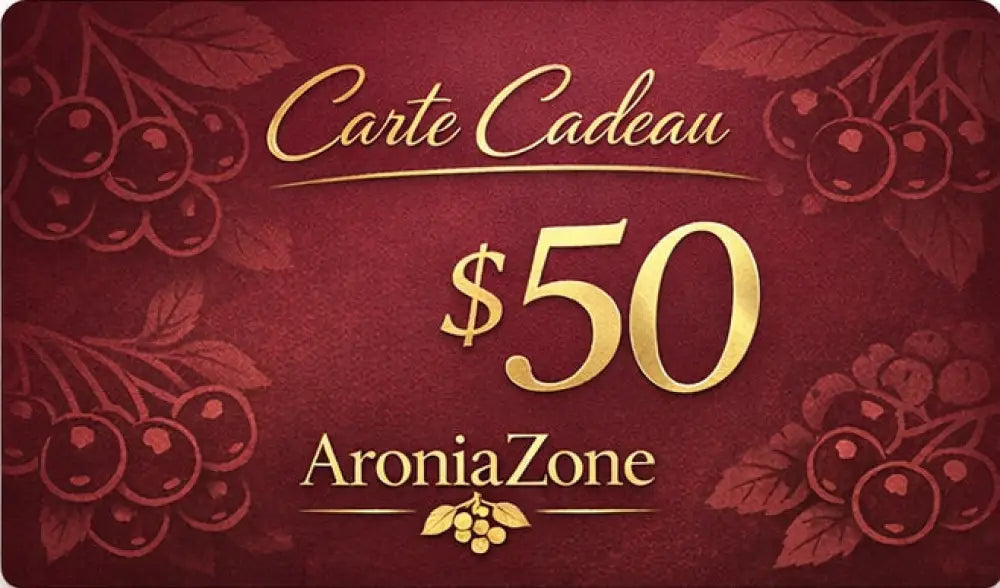 Carte Cadeau Aroniazone - 50,00 $ - cadeau