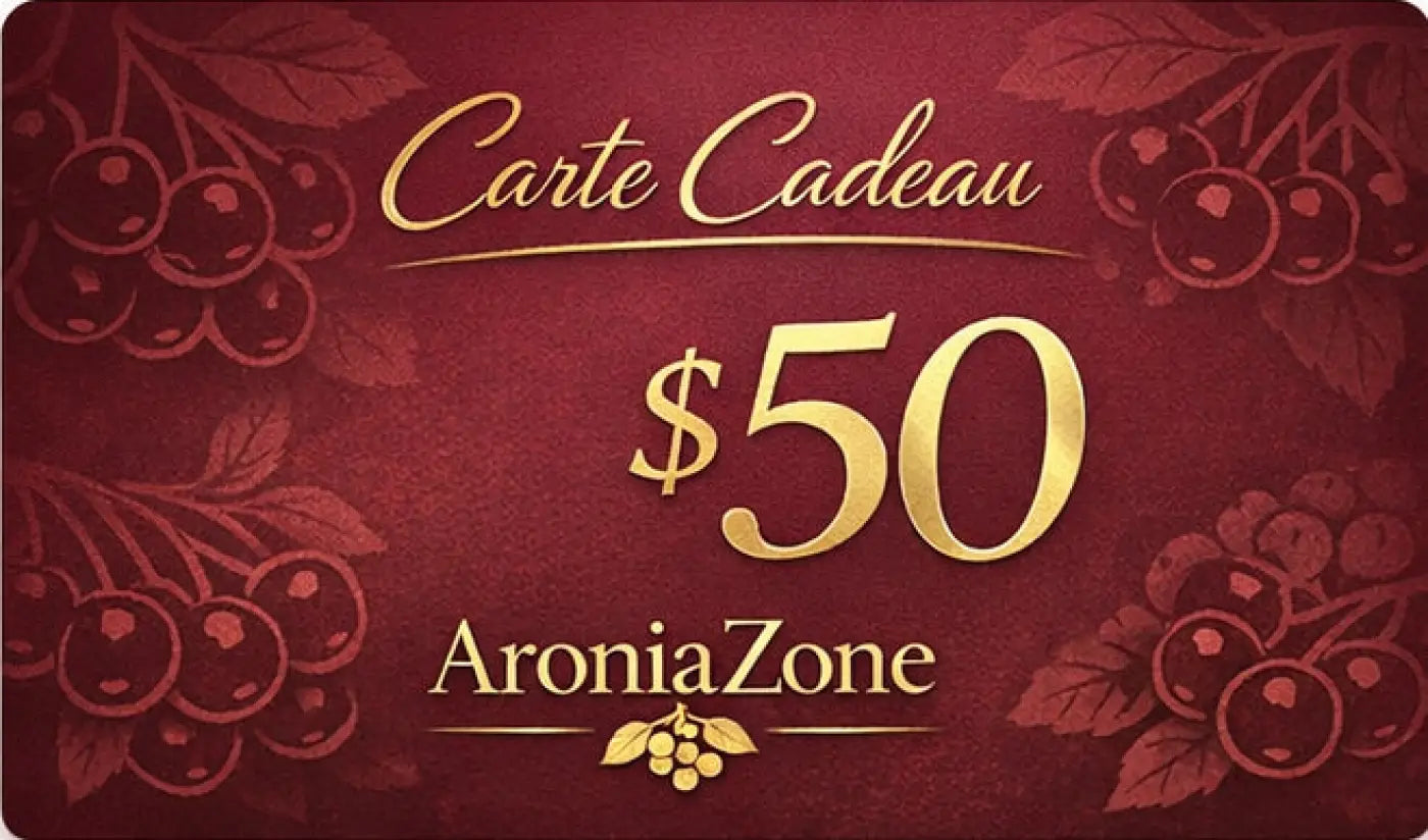Carte Cadeau Aroniazone - 50,00 $ - cadeau