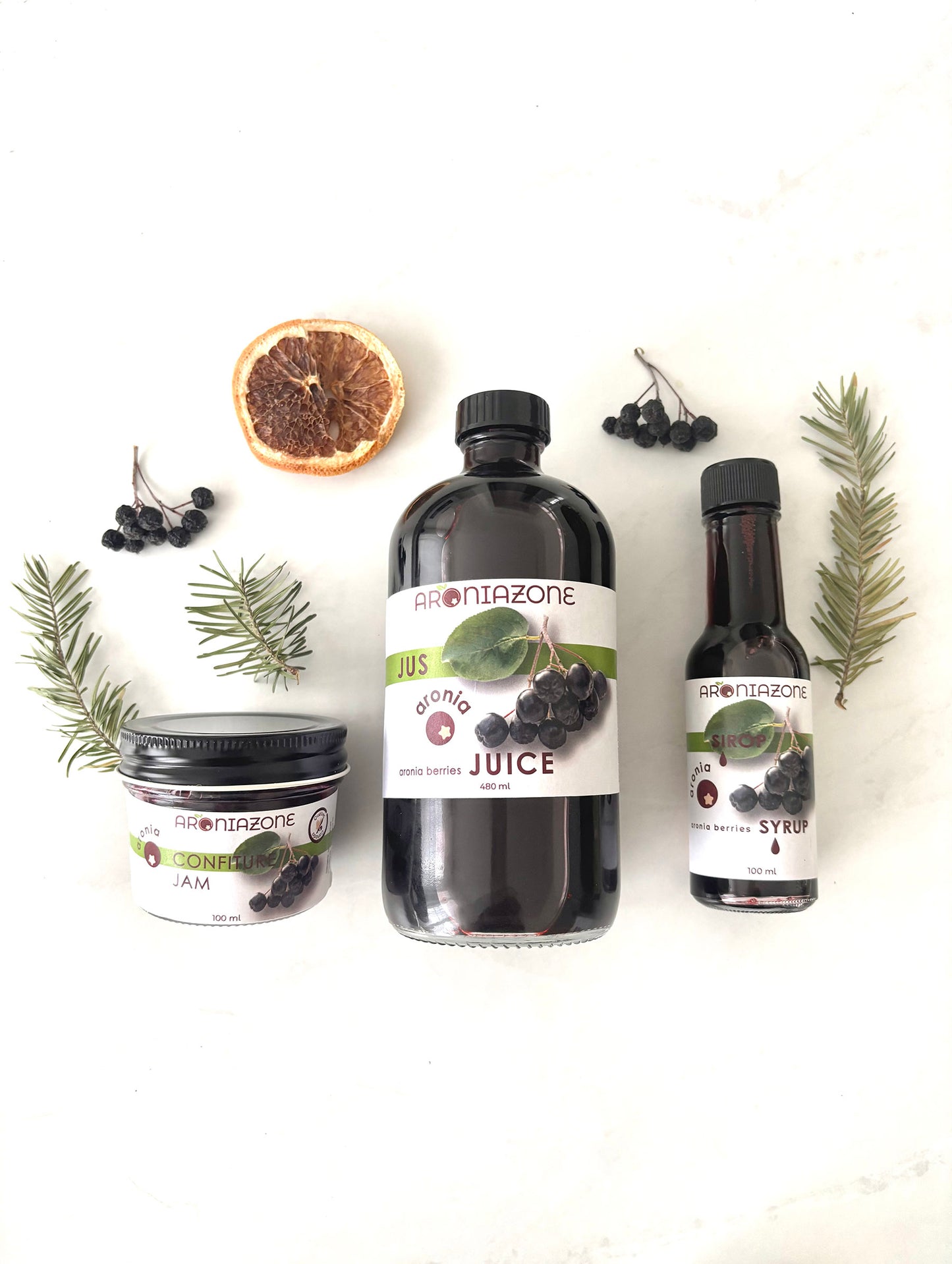 Sweet trio of aronia